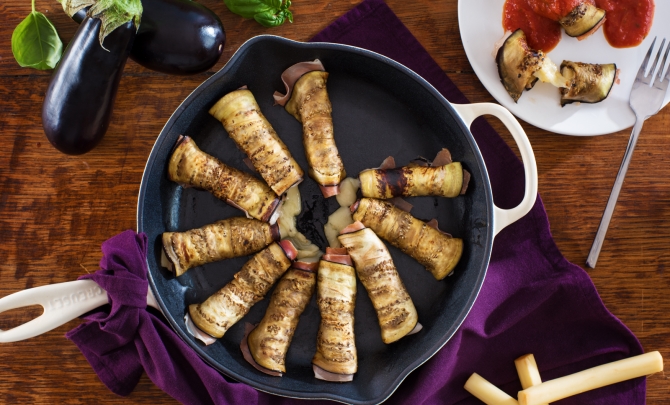 Eggplant Involtini with Prosciutto