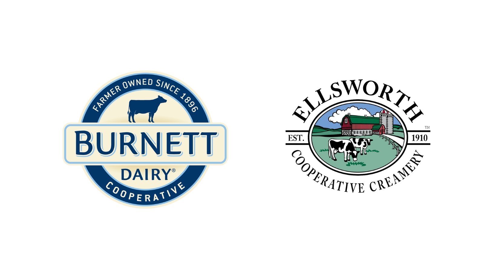 Burnett Dairy and Elllsworth Logos
