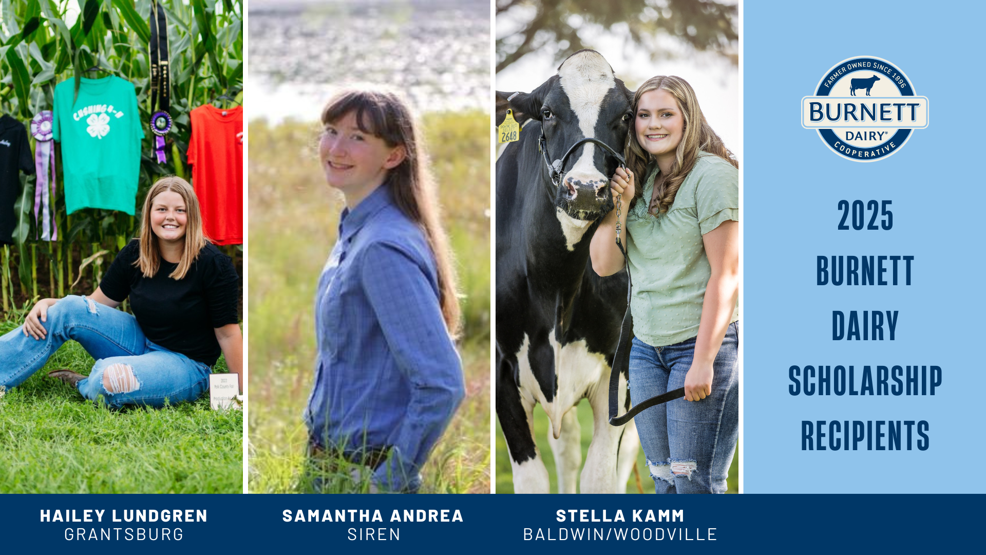 Burnett Dairy Cooperative Awards 2025 Scholarships to Local High School Seniors